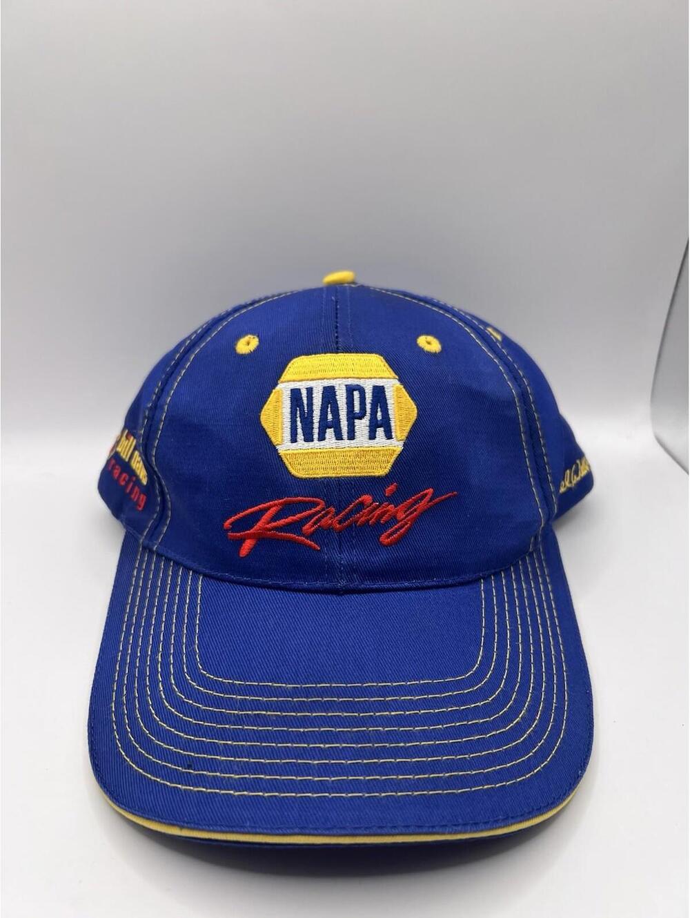 Nascar Hat Cap Strap Back NAPA Michael Waltrip Bill Davis Racing Mens Retro Y2K